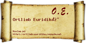 Ortlieb Euridiké névjegykártya