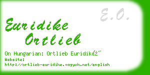 euridike ortlieb business card
